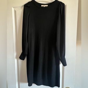 Loft Sweater Dress with Sheer Sleeves